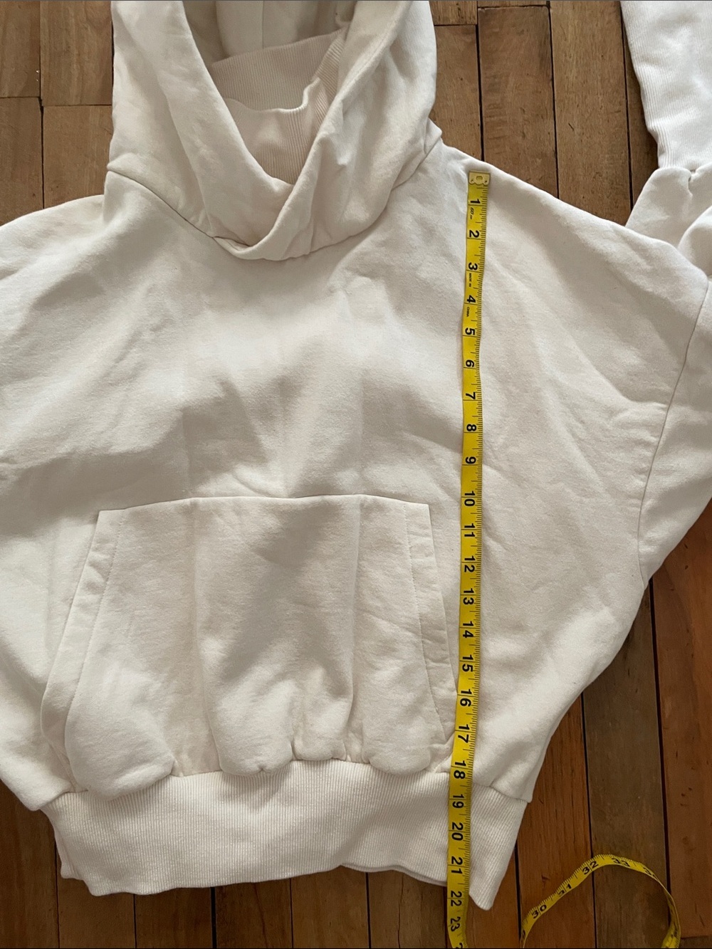 Mercy House Telfar Hoodie in Cream-Medium - Picture 9 of 11
